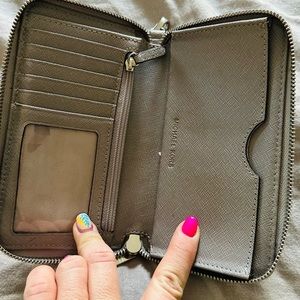 Michael Kora Large Leather Smartphone Wristlet